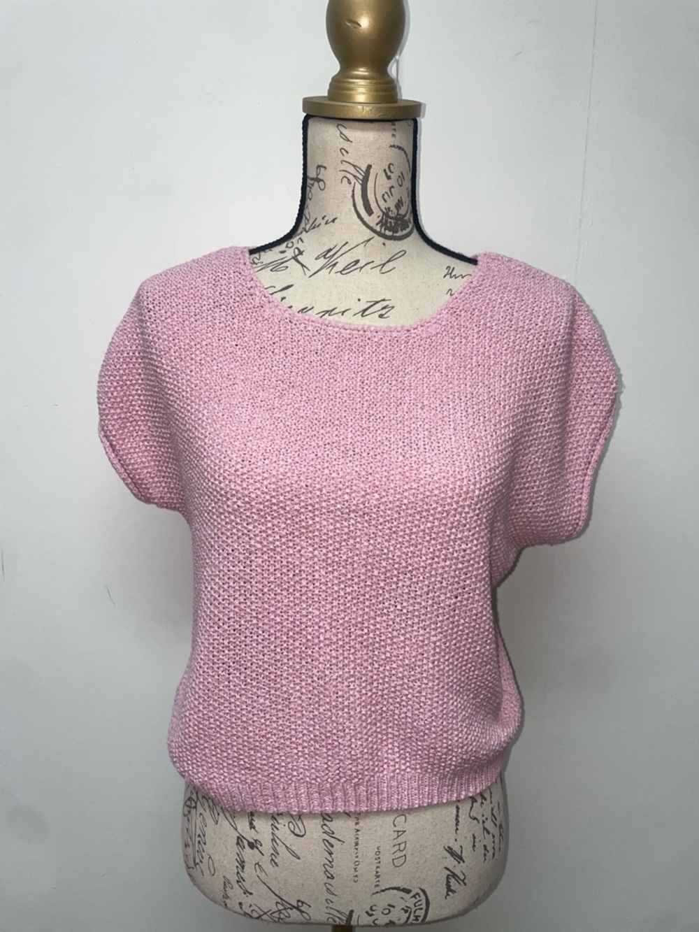 moon & madison Soft Pink Short-Sleeve Knit Sweater